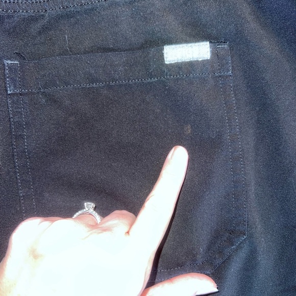 Figs Black Women's Scrubs with Light Gray Drawstring - Picture 5 of 5